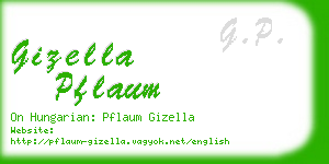 gizella pflaum business card